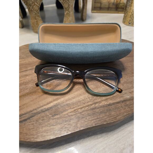 Kate Spade New York Amii Reading Glasses +2.00 Cat Eye Brown Teal Ombre... main image 7